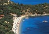 Aerial views of the coast of San Stefanos, Corfu